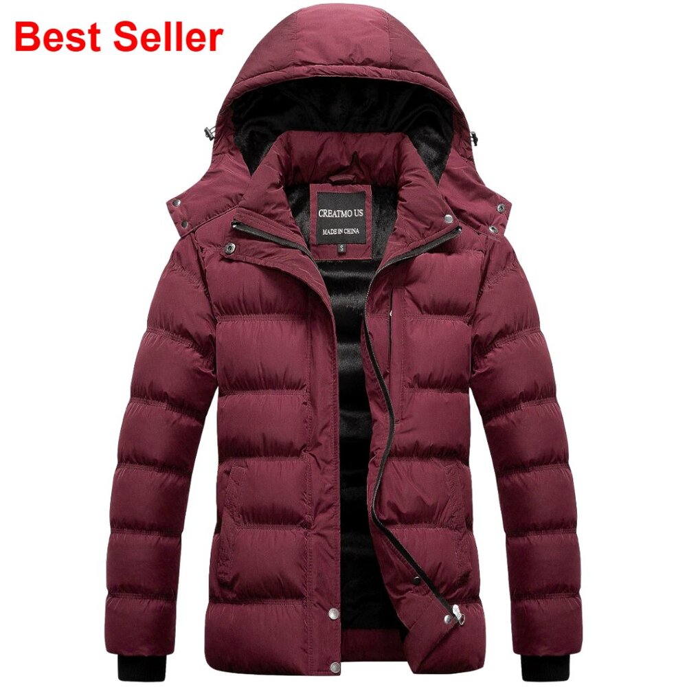 Women's Waterproof Puffer Ski Jacket With Detachable Hood, Winter Coat
